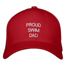 PROUD SWIM DAD EMBROIDERED HAT TEMPLATE