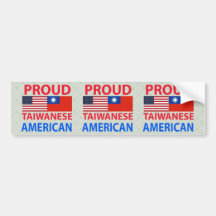 Proud Taiwanese American Bumper Sticker