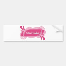 Proud Teacher Modern and Cool Design! Bumper Sticker