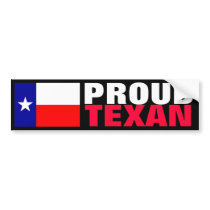 Proud Texan Bumper Stickers