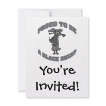 proud to be a black sheep custom invitations