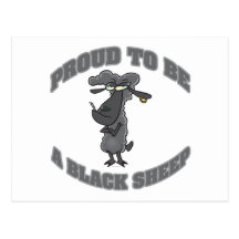 proud to be a black sheep postcards