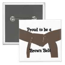 Proud to be a Brown Belt Button