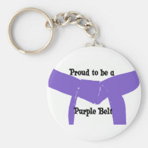 Proud to be a Purple Belt Keychain