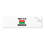 Proud To Be BURKINABE bumper stickers