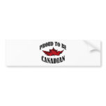 Proud To Be Canadian bumper stickers