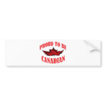 Proud To Be Canadian bumper stickers