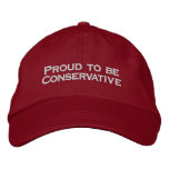 Proud to be Conservative embroidered hats