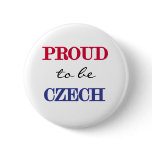 Proud To Be Czech Pinback Buttons
