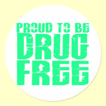 Proud To Be Drug Free 2 Light Green stickers