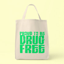 Proud To Be Drug Free 2 Light Green bags