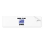 Proud To Be GREEK Bumper Stickers