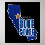 Proud to Live in a Blue State (vintage ver.) posters