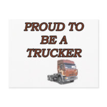 PROUD TRUCKER POST CARD