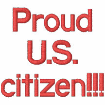 Proud U.S. citizen!!! Embroidered Track Jacket