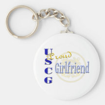 Proud USCG Girlfriend Key Chain