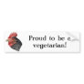 Proud vegetarian - Bumper Sticker
