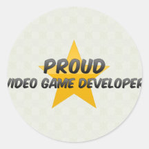 Proud Video Game Developer Round Sticker