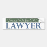 Proud Wife Of A Lawyer (Green) Bumper Stickers