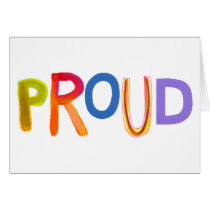 Proud word art bold unashamed confident smug