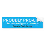 Proudly Pro-Life bumper stickers