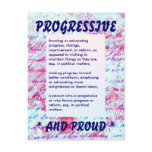 PROUDLY PROGRESSIVE postcard