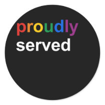 proudly served sticker