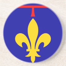 Provence (Alternate), France flag Drink Coasters