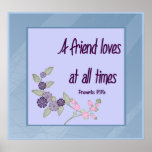 Proverbs 17 Bible Verse on Christian Poster