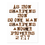 Proverbs 27:17 postcard