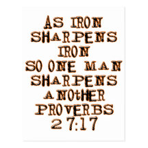 Proverbs 27:17 postcard