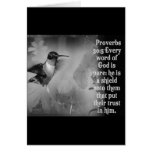 Proverbs 30:5 BIBLE SCRIPTURE with Hummingbird cards