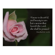 Proverbs 31:30 Scripture Postcard