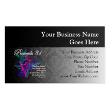 Proverbs 31 Bible Christian Women's Business Card Template