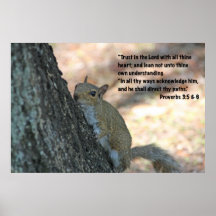 Proverbs 3:5 & 6 Scripture Poster