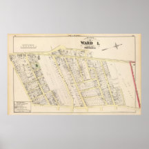 Providence Rhode Island Map 2 Posters