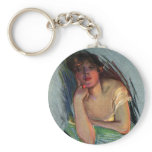 Provocative Lady with Cherry keychains