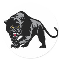 Prowling Panther Round Stickers