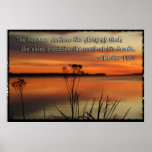 PSALM19:1 LAKE SUNSET  DECLARE GLORY GOD POSTER posters