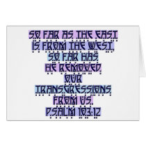 Psalm 103:12 greeting card