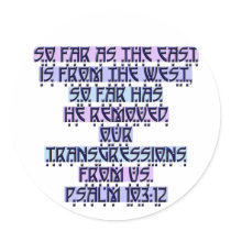 Psalm 103:12 stickers