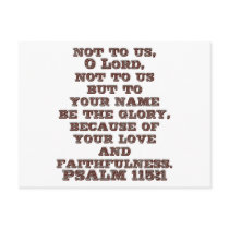 Psalm 115:1 post card