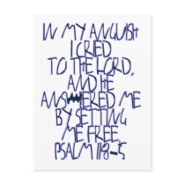Psalm 118:5 postcard