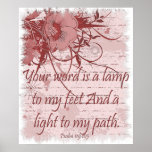 Psalm 119 Bible Verse Christian Poster posters
