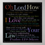 Psalm 119 Mem Stone Tablet Posters