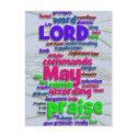 Psalm 119 Taw (blue sunburst 2) postcards