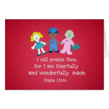 Psalm 139:14 greeting card