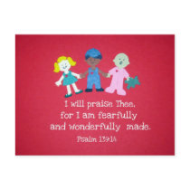 Psalm 139:14 post card