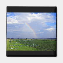 Psalm 147:8 Rainbow Fridge Magnet