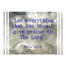 Psalm 150: 6 personalized announcement